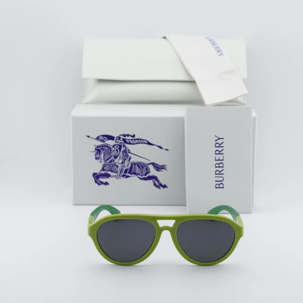 Burberry Kids JB4005U 418287 Aviator Sunglasses - Green/Grey
